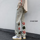 Men Jeans Spring and Autumn Slim-Fit Pants Straight Casual Trousers